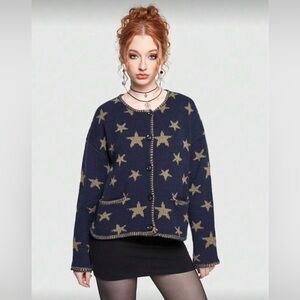 Whimsy star pattern cardigan